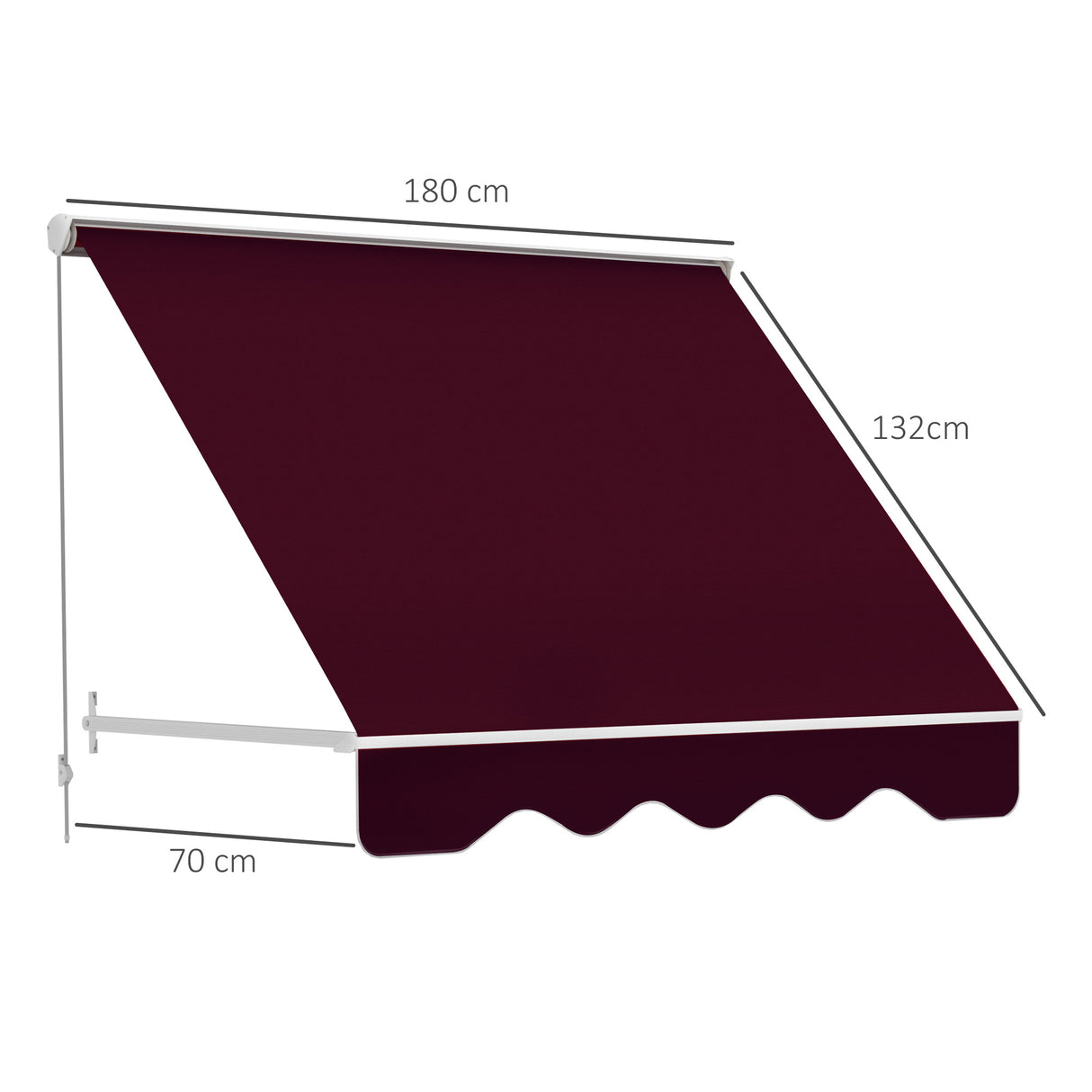 easycomfort easycomfort tenda da sole a caduta con rullo avvolgibile e angolazione regolabile 0 120 18070cm rosso