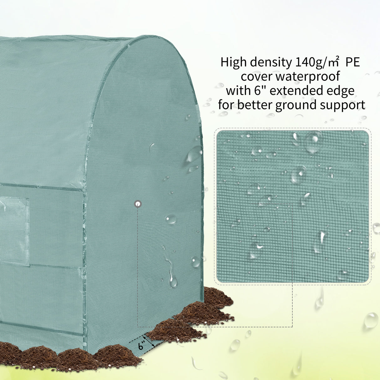 easycomfort easycomfort serra da giardino per piante a tunnel in pe 250 x 200 x 200cm