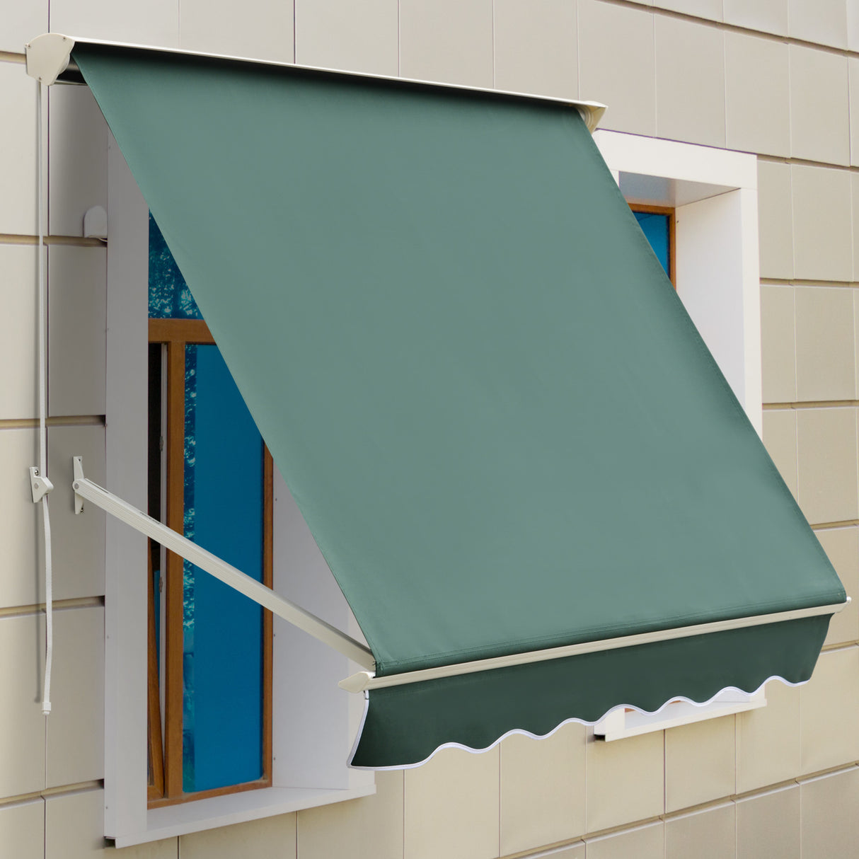 easycomfort easycomfort tenda da sole a caduta con rullo avvolgibile e angolazione regolabile 0 120 180x70cm verde