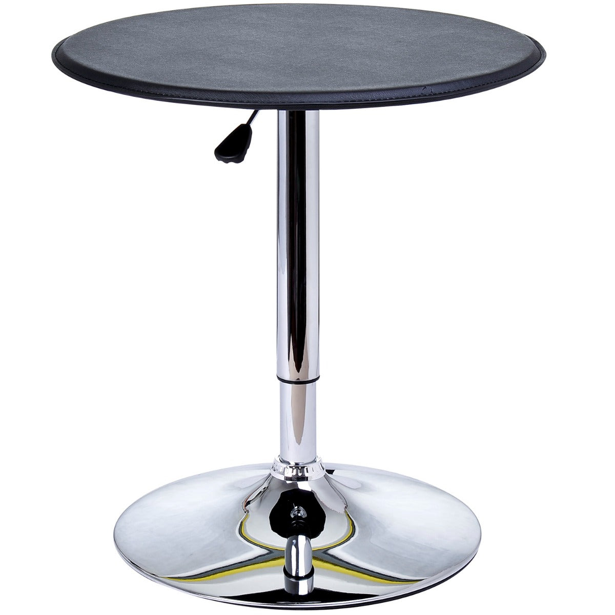 easycomfort easycomfort tavolino da bar cromato tavolo rotondo regolabile in altezza con sistema lift up piano rotondo girevole 360 63x67 93cm ean 8054111841238