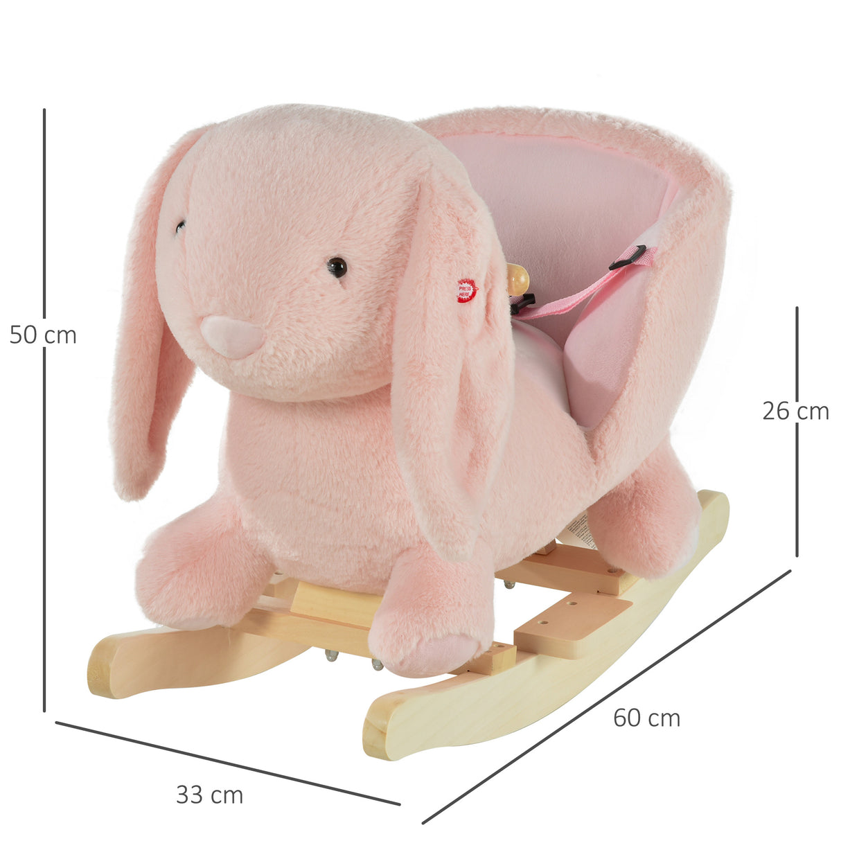 easycomfort easycomfort dondolo giocattolo a forma di coniglio rosa per bambini 18 36 mesi max 40kg suoni realistici e batterie incluse