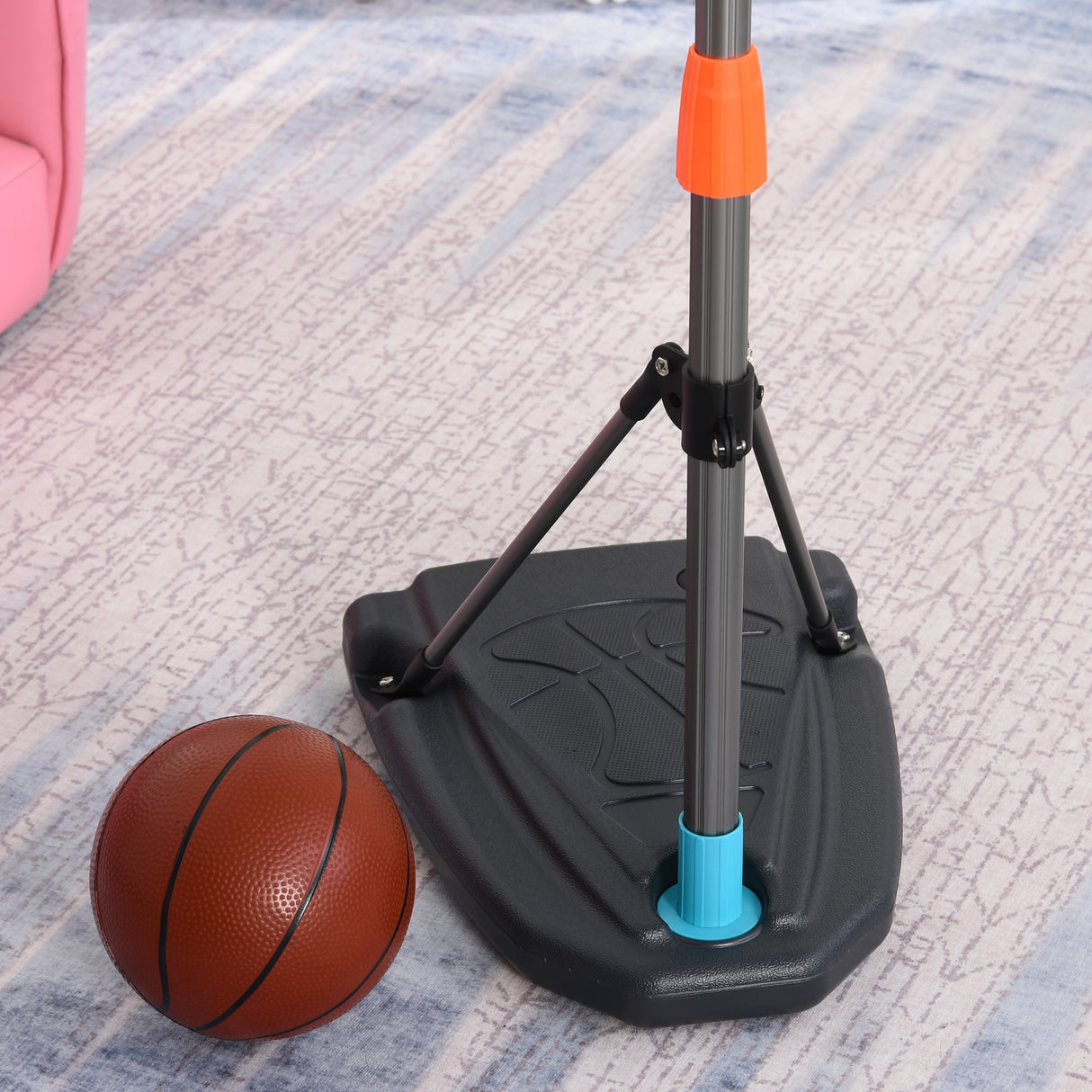 easycomfort easycomfort set canestro per bambini regolabile in altezza con palla da basket base e pompa gonfiaggio inclusi