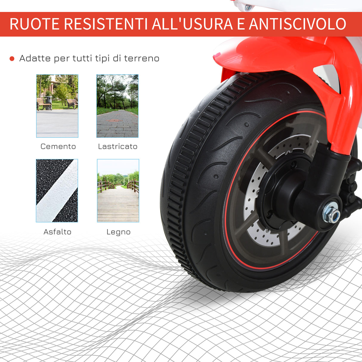 easycomfort easycomfort moto a 3 ruote per bambini 18 36 mesi con musica fari senza pedale in pp metallo bianca rossa