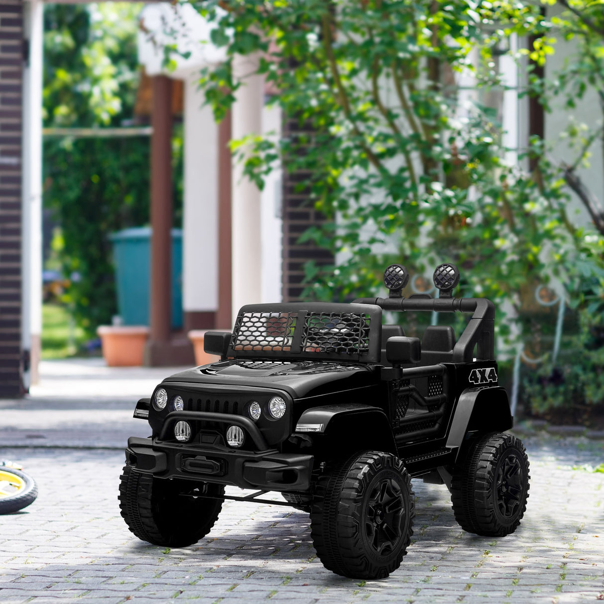 easycomfort easycomfort macchina elettrica per bambini 3 6 anni da 12v con telecomando fari e clacson 100x64 2x71 cm nero