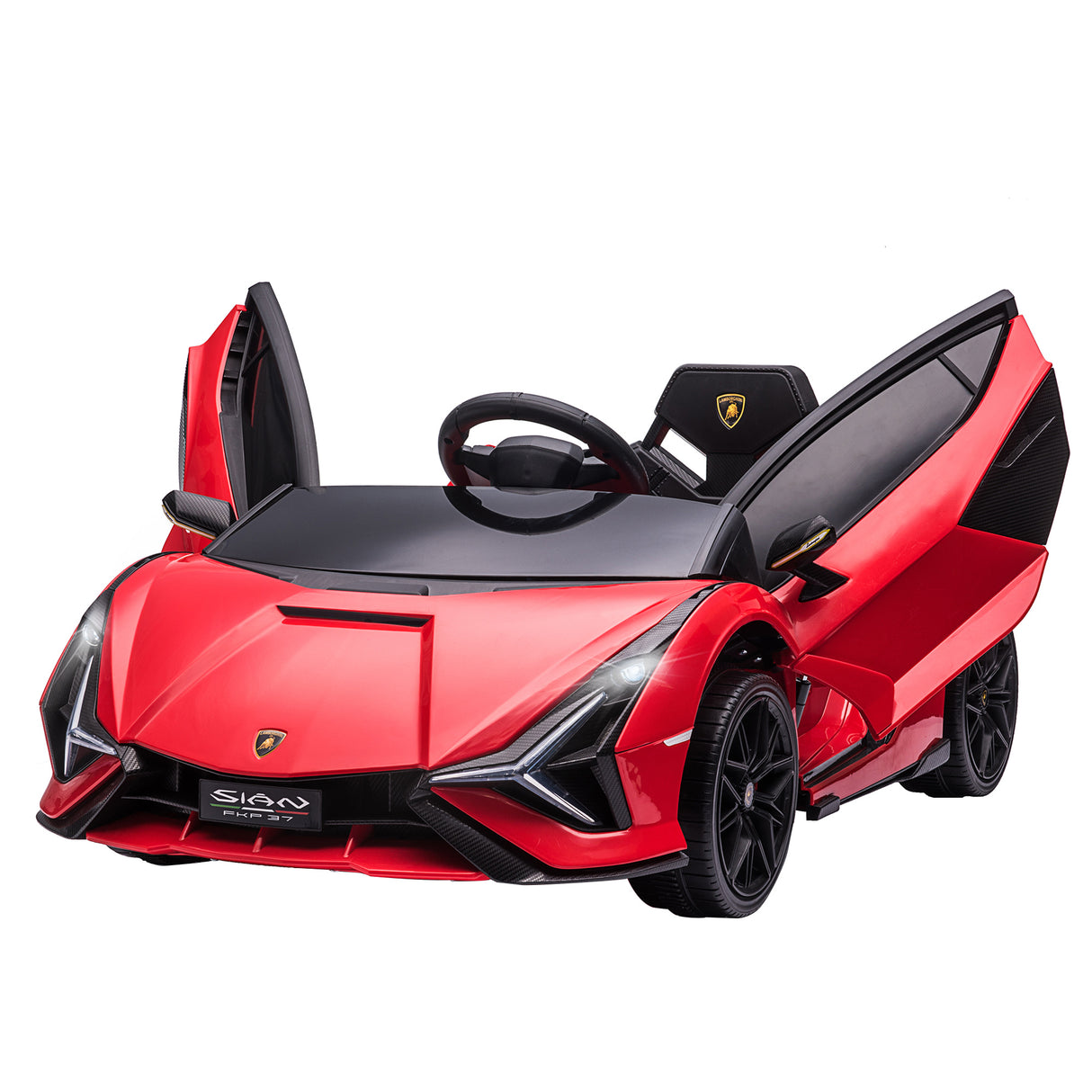 easycomfort easycomfort macchina elettrica per bambini 12v con fari e musica telecomando e velocita 3 5kmh eta 3 5 anni 108x62x40cm rosso