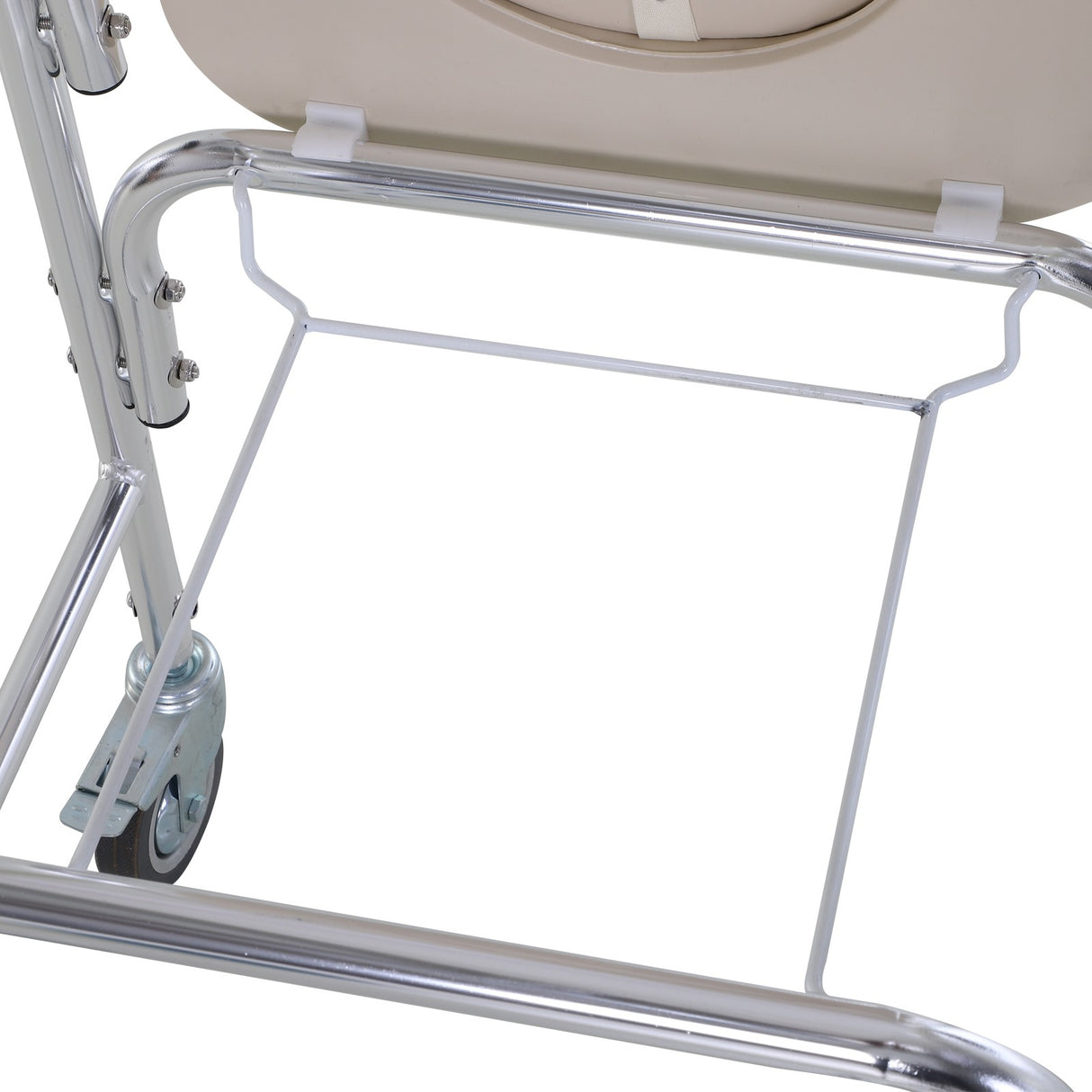 easycomfort easycomfort sedia a rotelle impermeabile con wc seduta in ecopelle 4 ruote vaso rimovibile per anzianidisabili 84x54x96cm ean 8054144133058