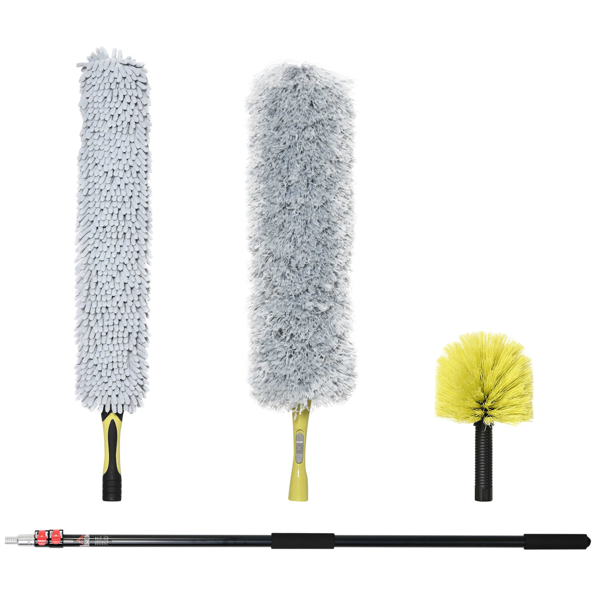 easycomfort easycomfort kit di pulizia per casa e ufficio con asta spolverino per ragnatele spolverino in microfibra e spolverino per ventilatore