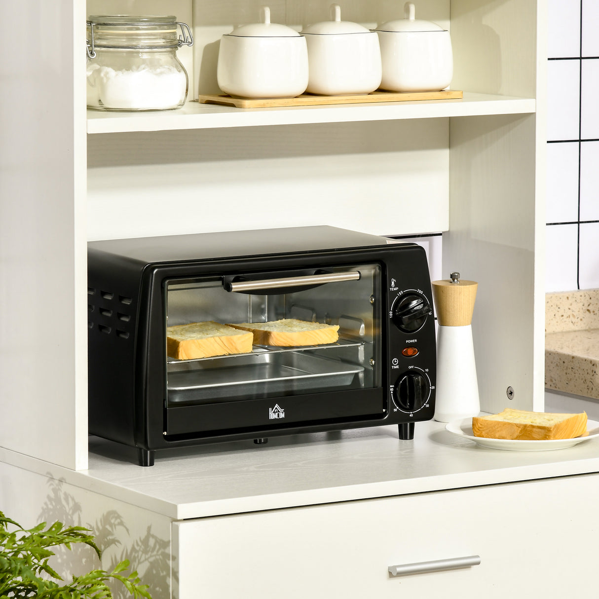 easycomfort easycomfort fornetto elettrico 10l da 750w con temperatura regolabile e timer 36 5x26x22 cm nero