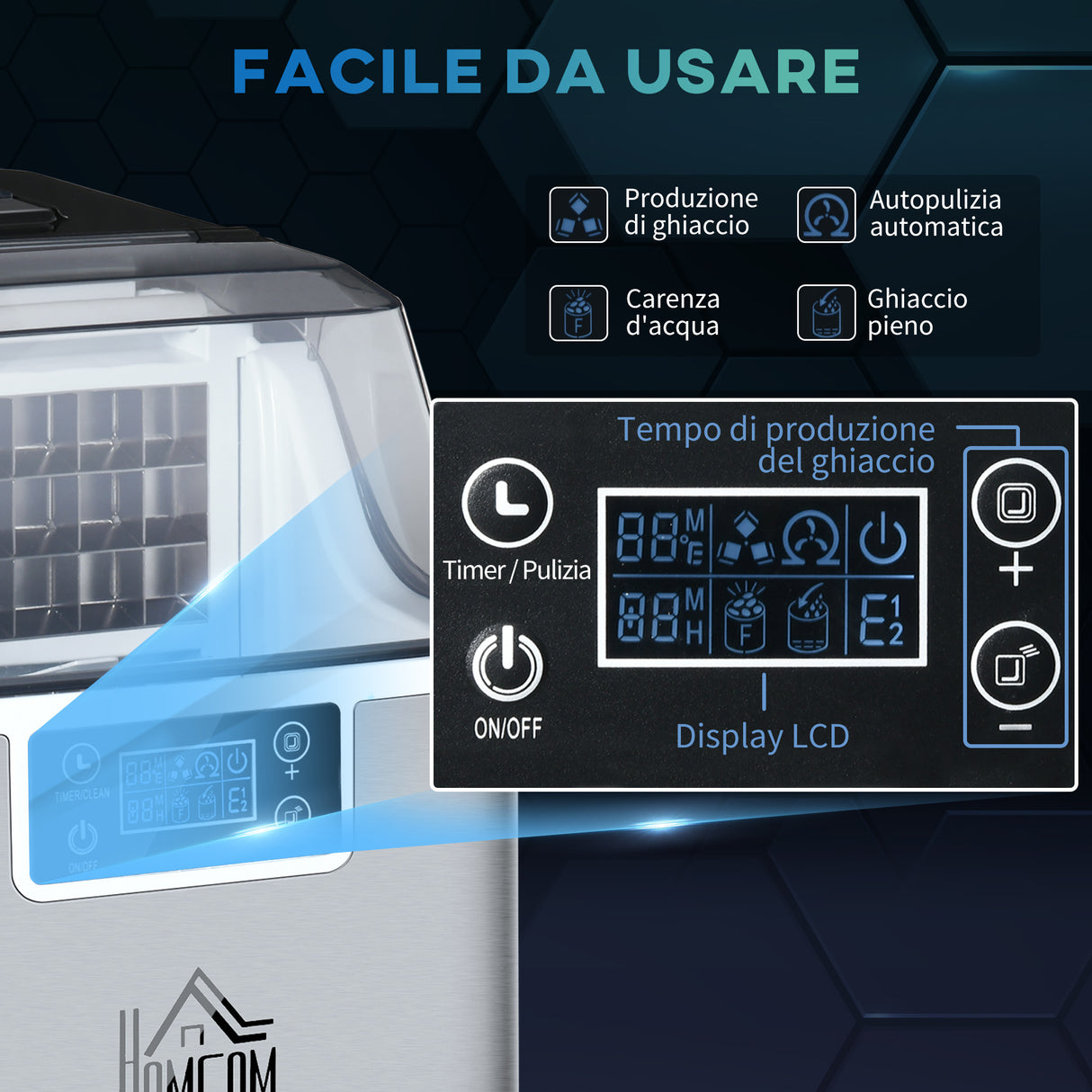 easycomfort easycomfort macchina del ghiaccio da 24 cubetti in 14 18 minuti con dimensione regolabile