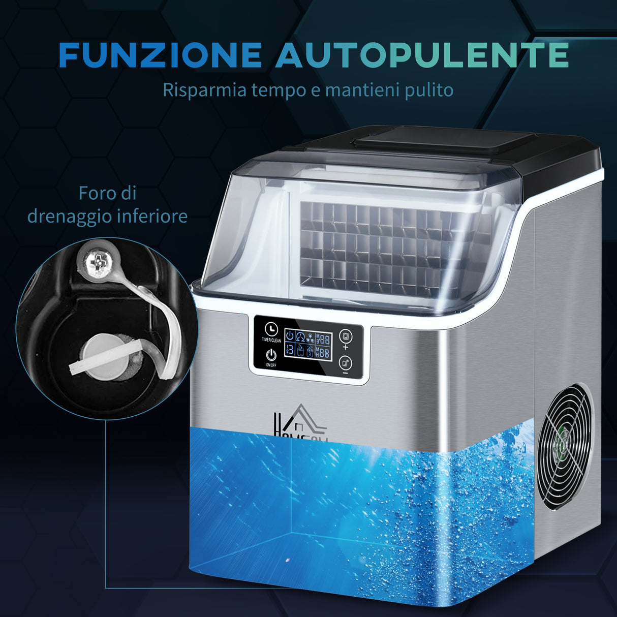 easycomfort easycomfort macchina del ghiaccio da 24 cubetti in 14 18 minuti con dimensione regolabile