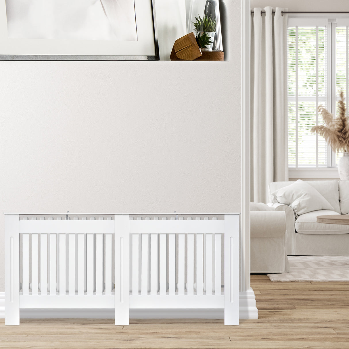 easycomfort easycomfort copritermosifone in legno mdf bianco 172x19x81cm