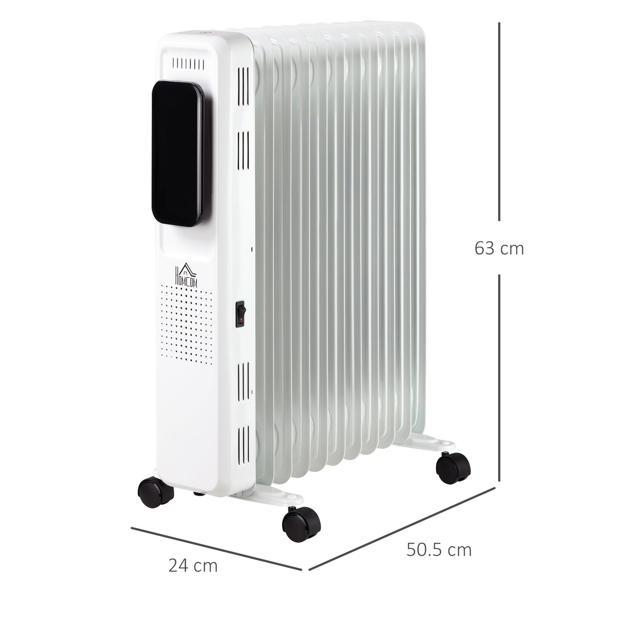 easycomfort easycomfort radiatore a olio a 11 elementi 3 livelli di riscaldamento e timer 50 5x24x63cm bianco