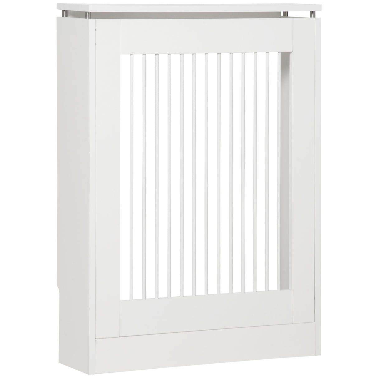 easycomfort copritermosifone a doghe moderno ed elegante per la casa in mdf e acciaio 60x18x84cm bianco
