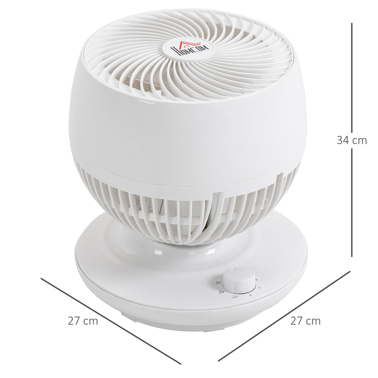 easycomfort easycomfort ventilatore da tavolo 3 velocita oscillazione 70 e inclinazione 90 27x27x34cm bianco e nero