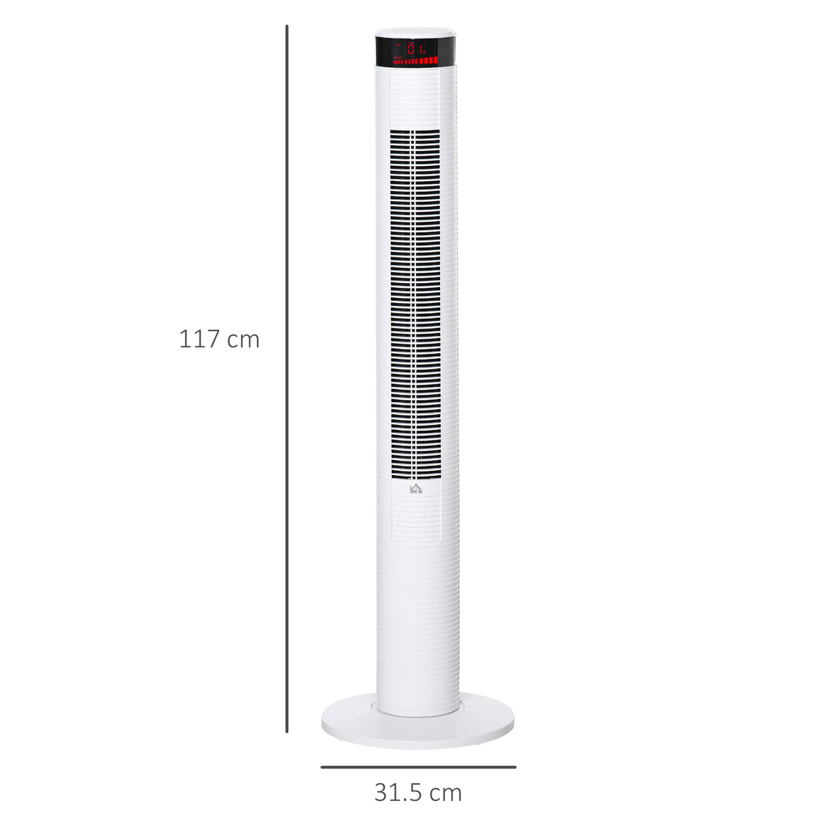 easycomfort ventilatore a colonna con 3 velocita e 4 modalita timer di 12h pannello led e telecomando bianco