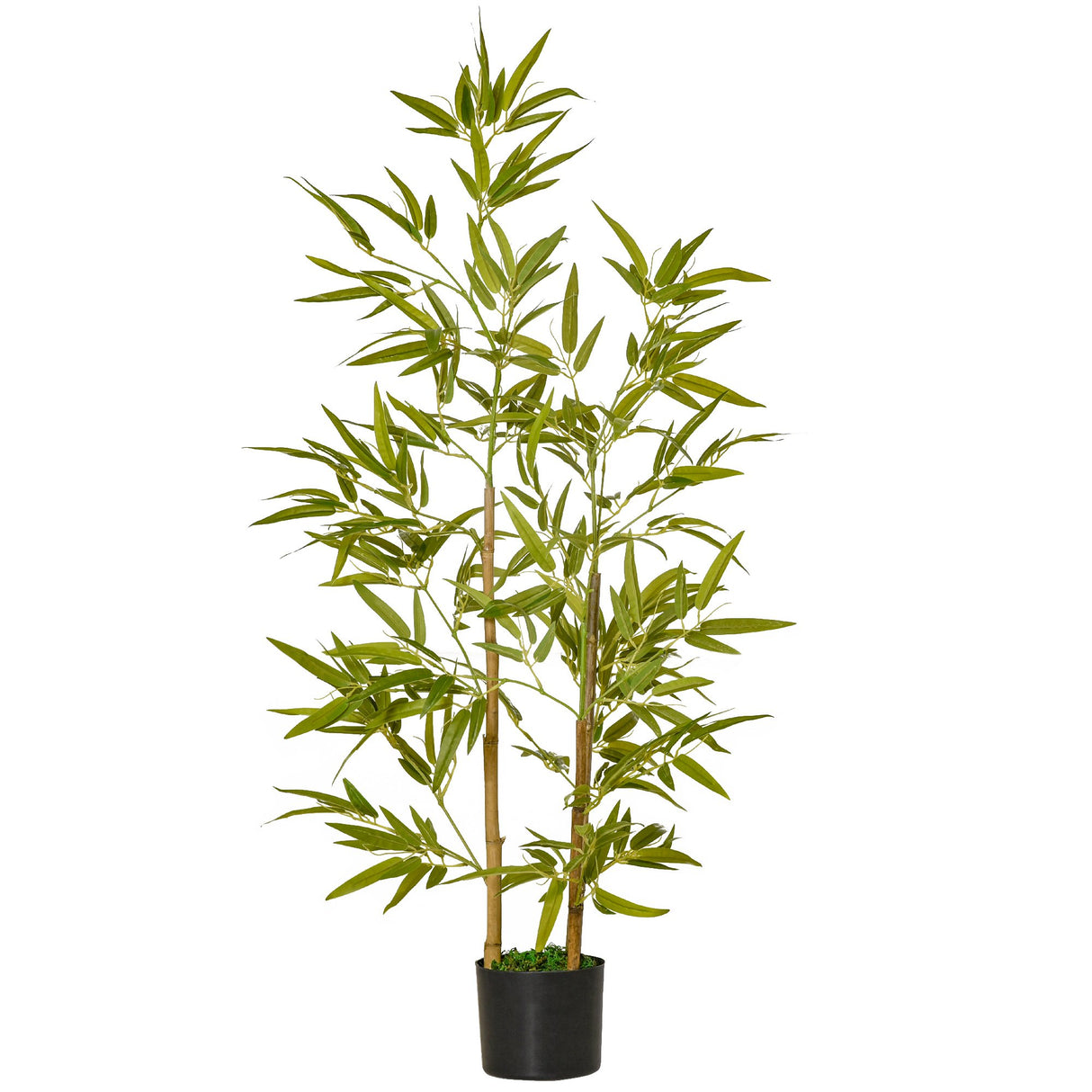 easycomfort pianta artificiale di bambu alta 120cm con vaso per interno ed esterno verde