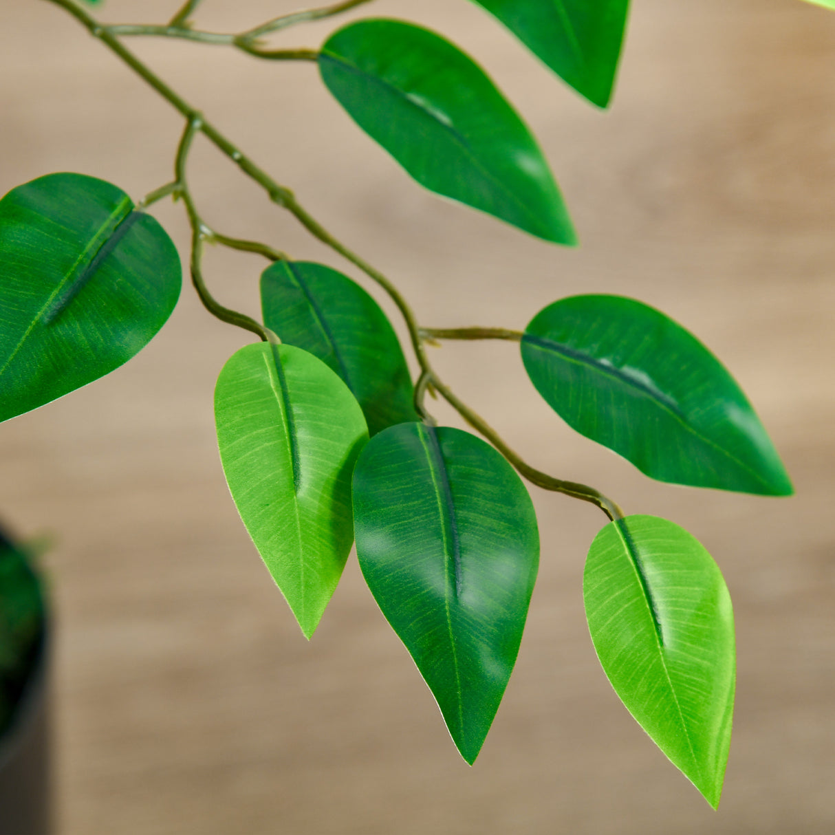 easycomfort pianta artificiale di ficus alta 135cm con vaso per interno ed esterno verde