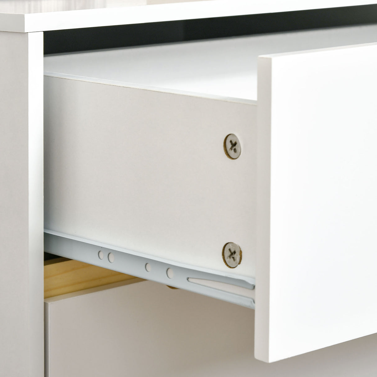 easycomfort easycomfort comodino moderno con 2 cassetti in truciolato e gambe in legno di pino 50lx40px50 5a cm bianco