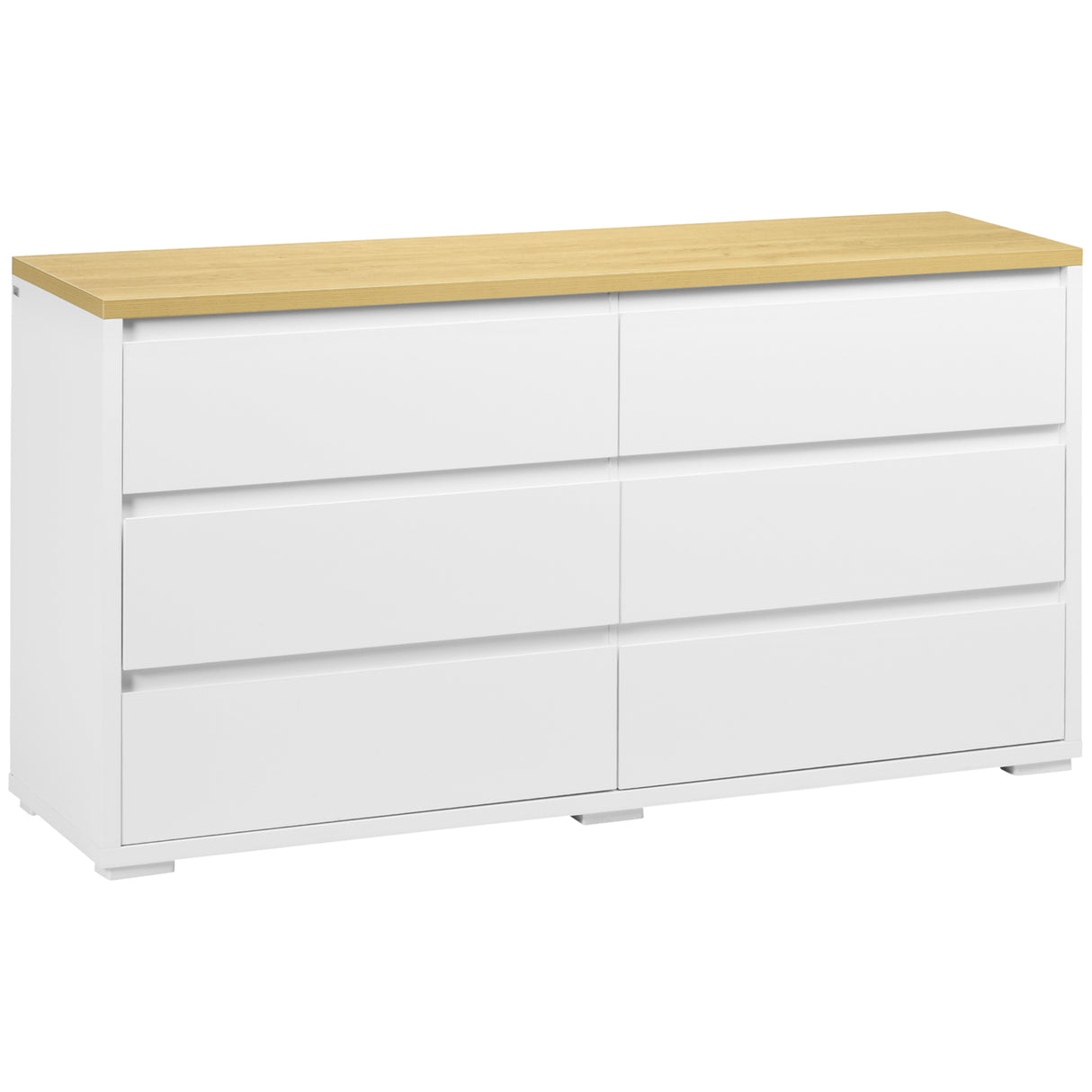 easycomfort easycomfort cassettiera 6 cassetti moderna in truciolato per camera da letto e ingresso 140x37x75cm