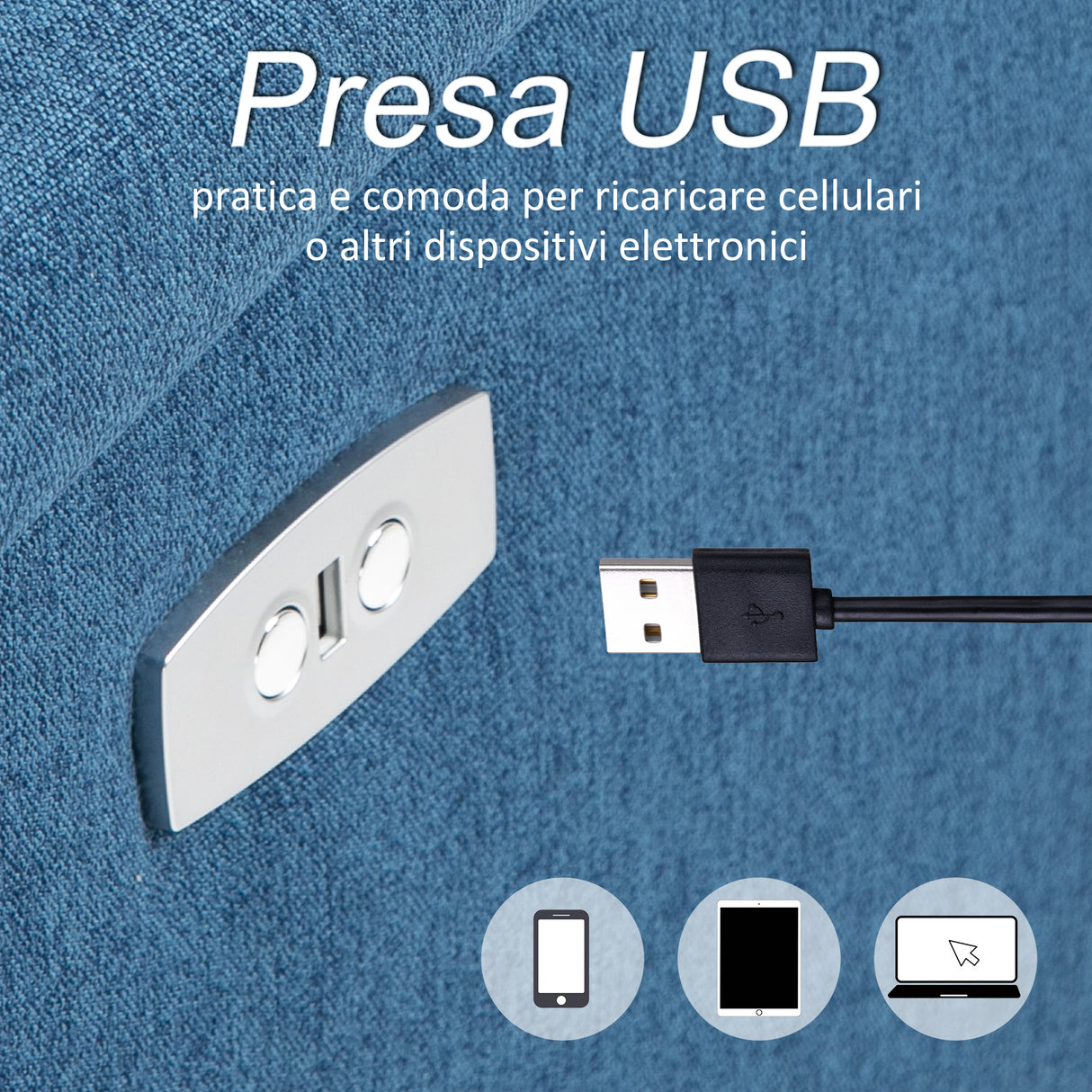 easycomfort easycomfort poltrona relax elettrica con schienale reclinabile 160 poggiapiedi e porta usb lino blu ean 8055776912745