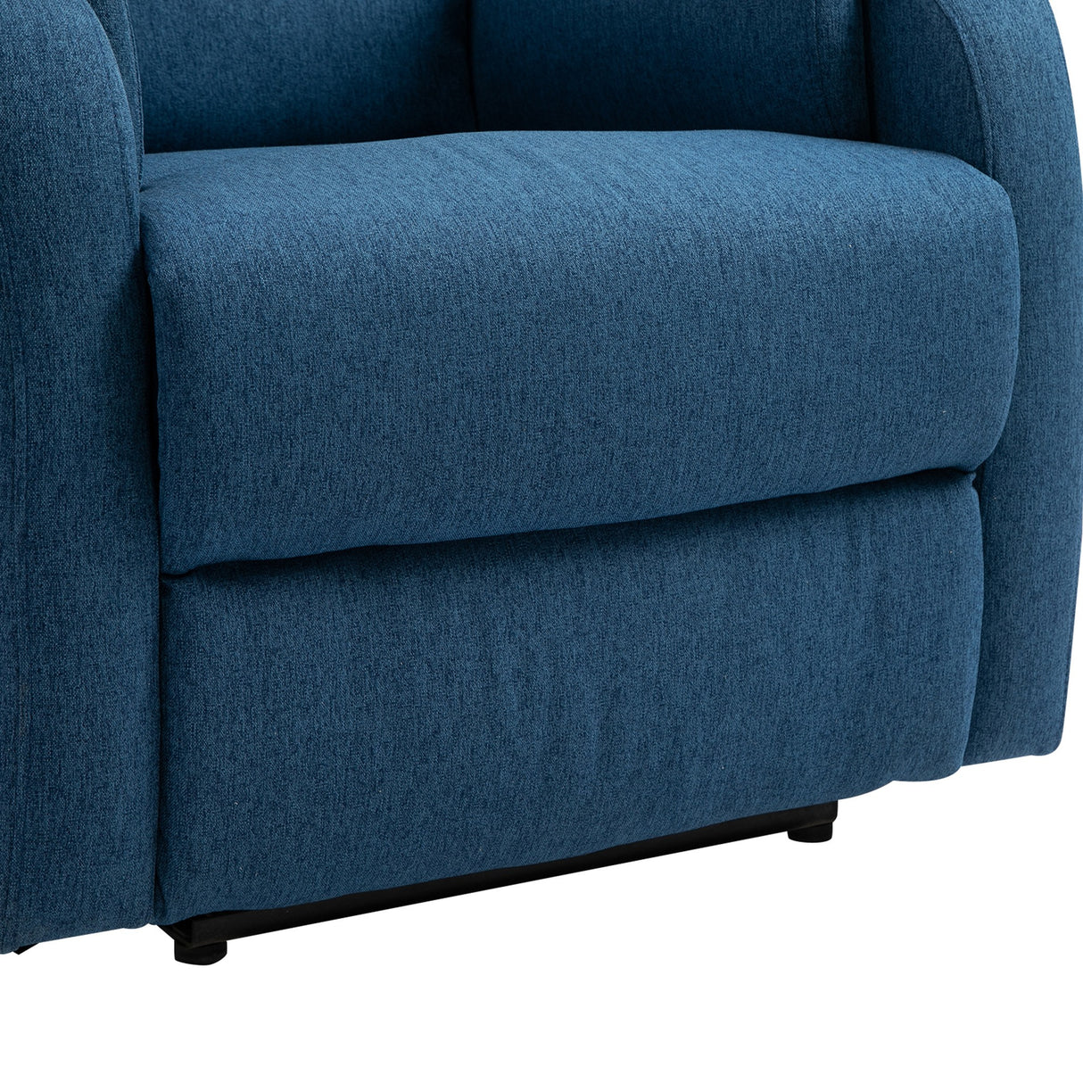 easycomfort easycomfort poltrona relax elettrica con schienale reclinabile 160 poggiapiedi e porta usb lino blu ean 8055776912745