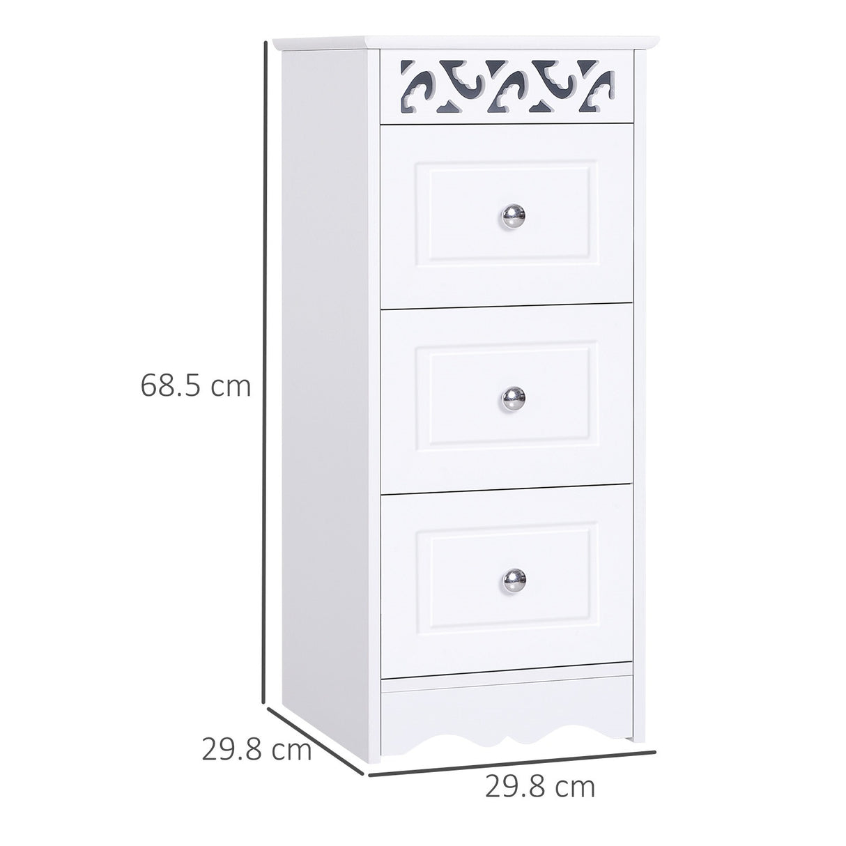 easycomfort easycomfort mobiletto multiuso con cassetti mobiletto basso in mdf grado e1 29 8x29 8x68 5cm bianco ean 8054144134123