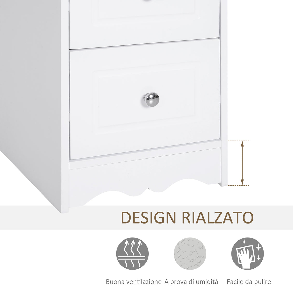 easycomfort easycomfort mobiletto multiuso con cassetti mobiletto basso in mdf grado e1 29 8x29 8x68 5cm bianco ean 8054144134123