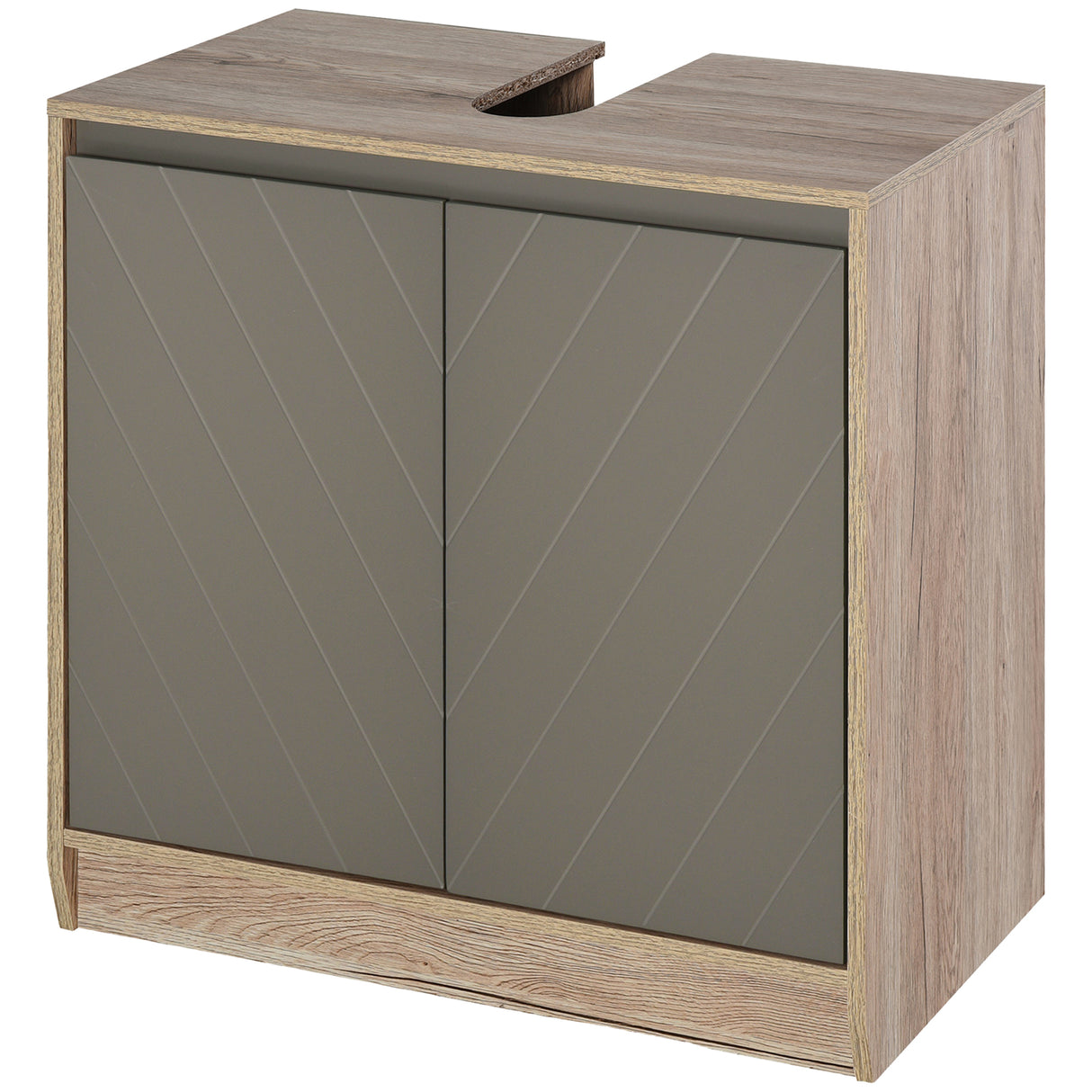 easycomfort easycomfort armadietto sottolavabo in mdf con ritaglio per lavandino con 2 ante e 2 mensole regolabili 60 x 30 x 60cm ean 8054111847827