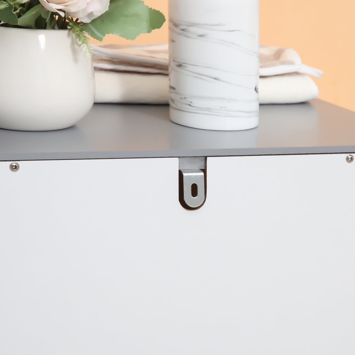 easycomfort easycomfort mobiletto bagno con scaffale aperto e 3 cassetti in mdf 40x33x80cm bianco