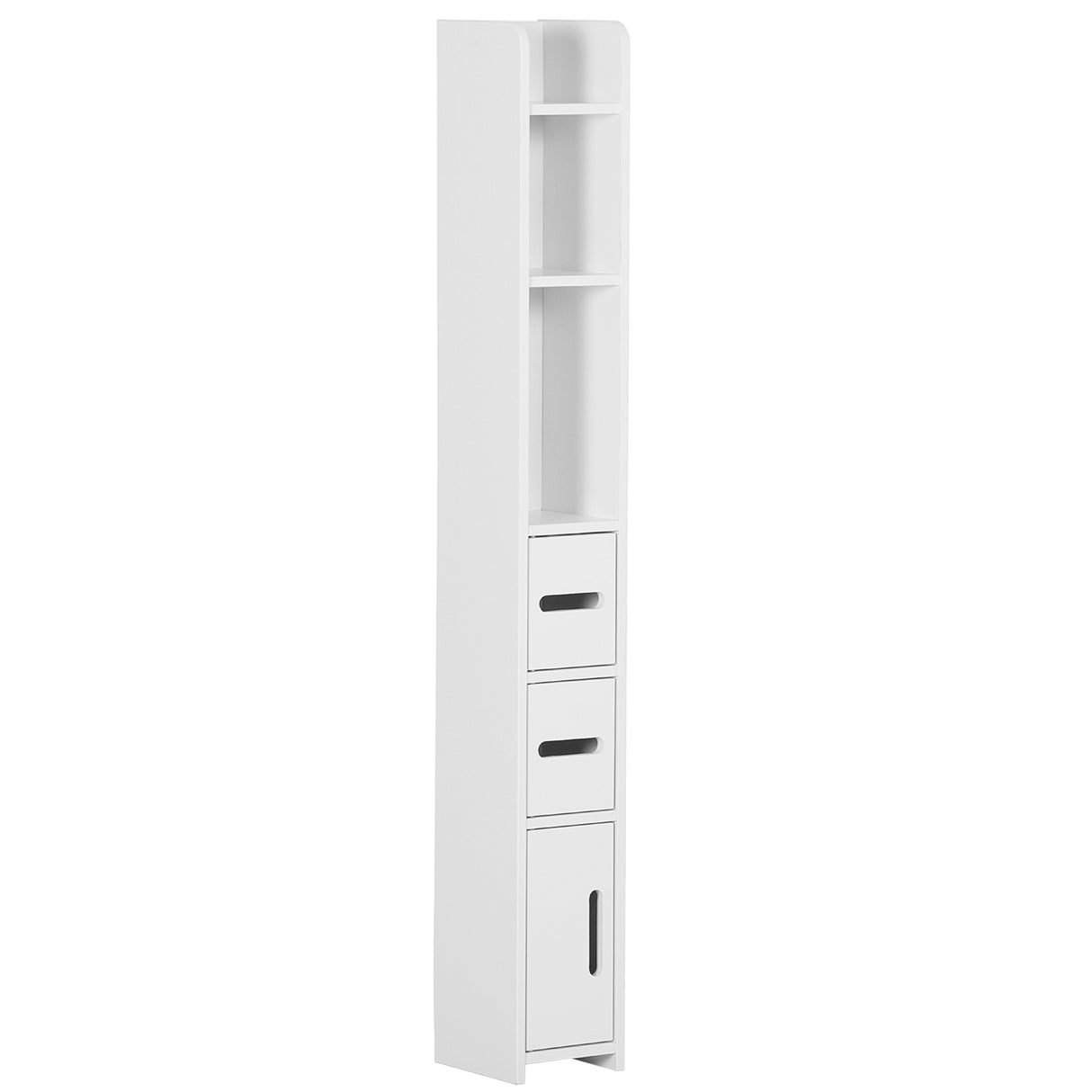 easycomfort easycomfort colonna bagno con mensole e armadietti mobile alto salvaspazio in legno 15x17x120cm bianco