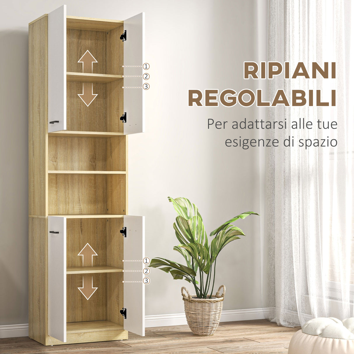 easycomfort easycomfort mobile bagno in truciolato bianco con 2 armadietti con ante e 2 ripiani aperti 53x33 5x195 7 cm