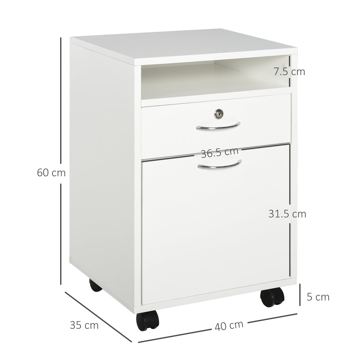 easycomfort easycomfort cassettiera per ufficio in legno con 2 chiavi cassetto armadietto e 4 ruote ean 8054111842020