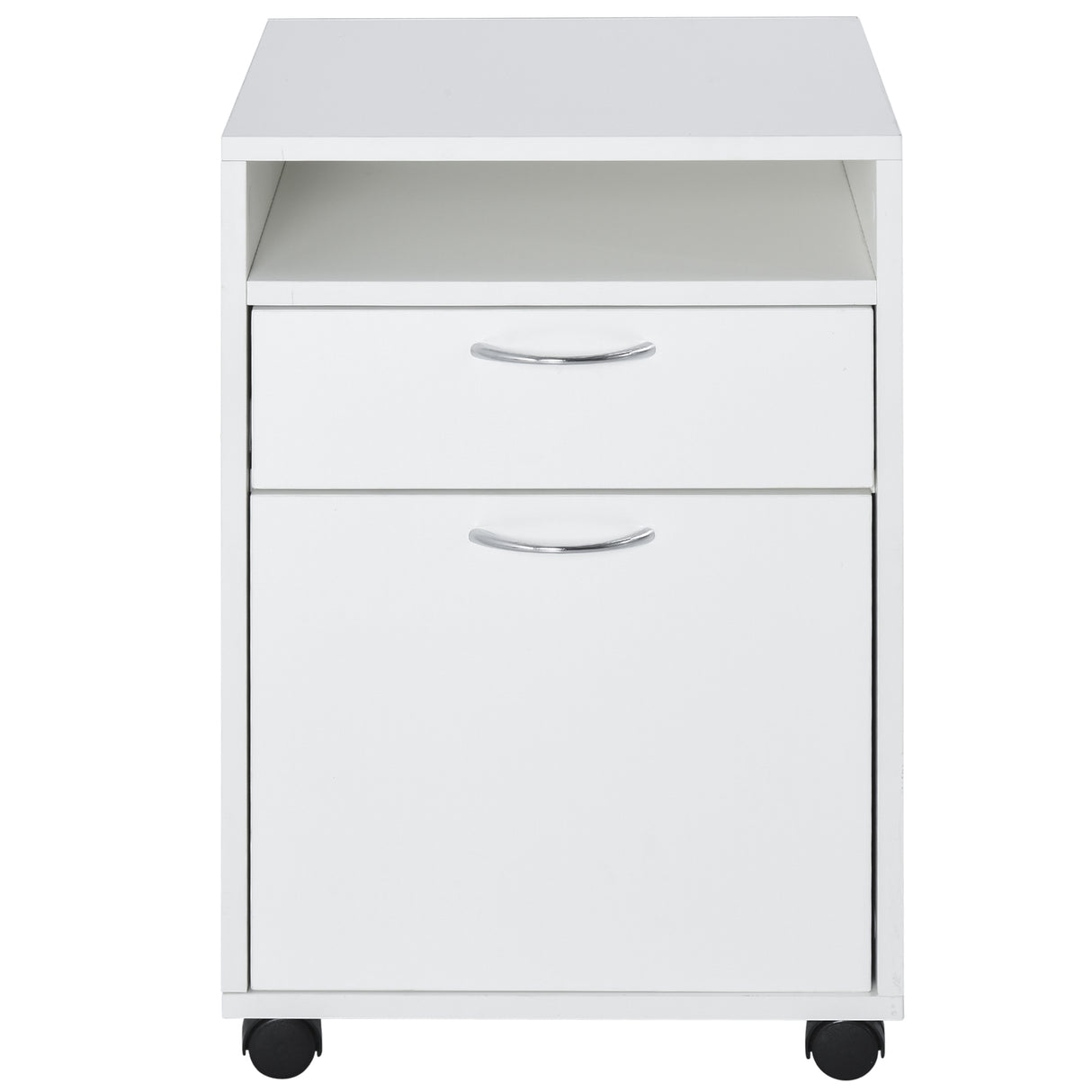 easycomfort easycomfort cassettiera portadocumenti da ufficio in legno bianco con 2 cassetti 4 ruote ominidirezionali 40 x 35 x 60cm ean 8054111845441