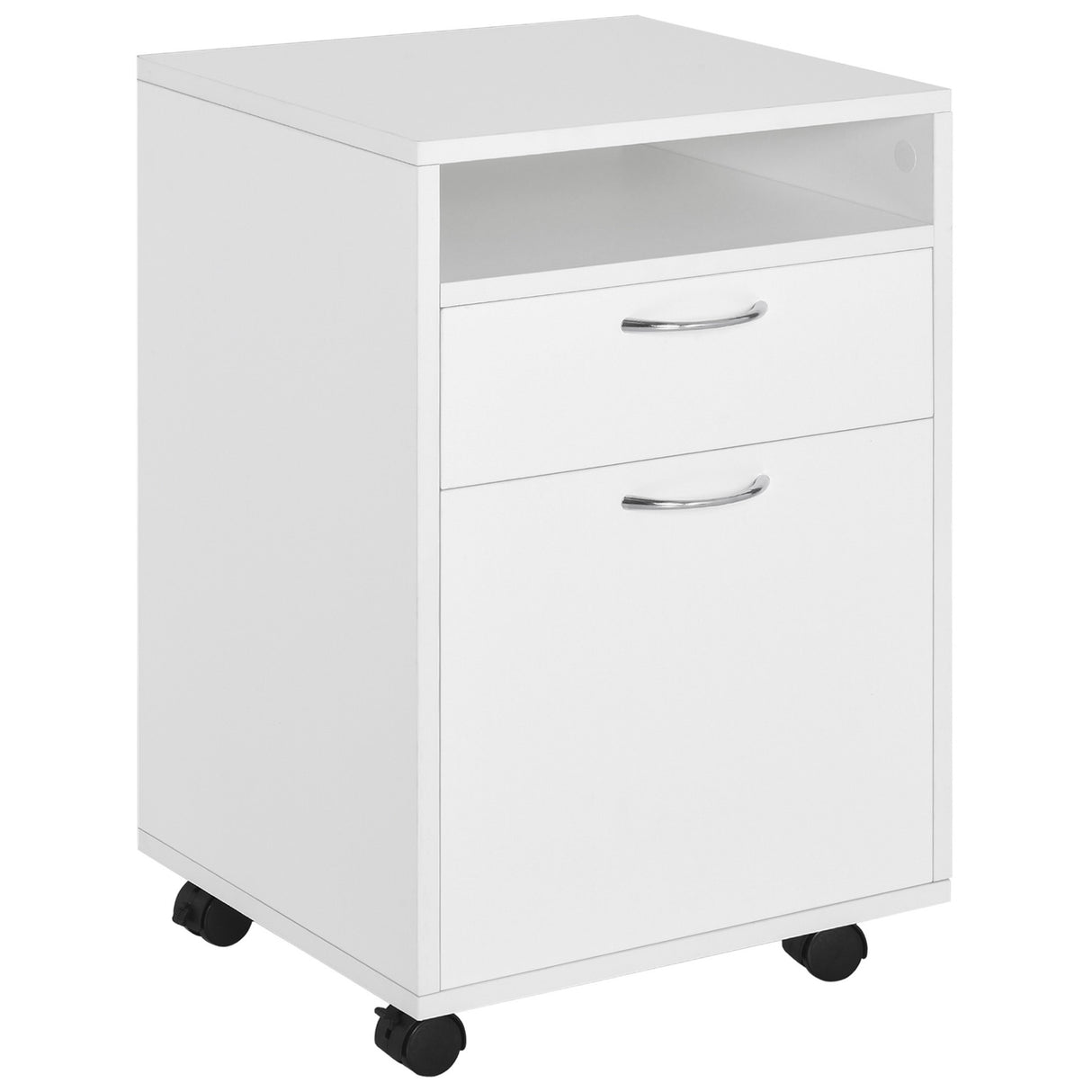 easycomfort easycomfort cassettiera portadocumenti da ufficio in legno bianco con 2 cassetti 4 ruote ominidirezionali 40 x 35 x 60cm ean 8054111845441