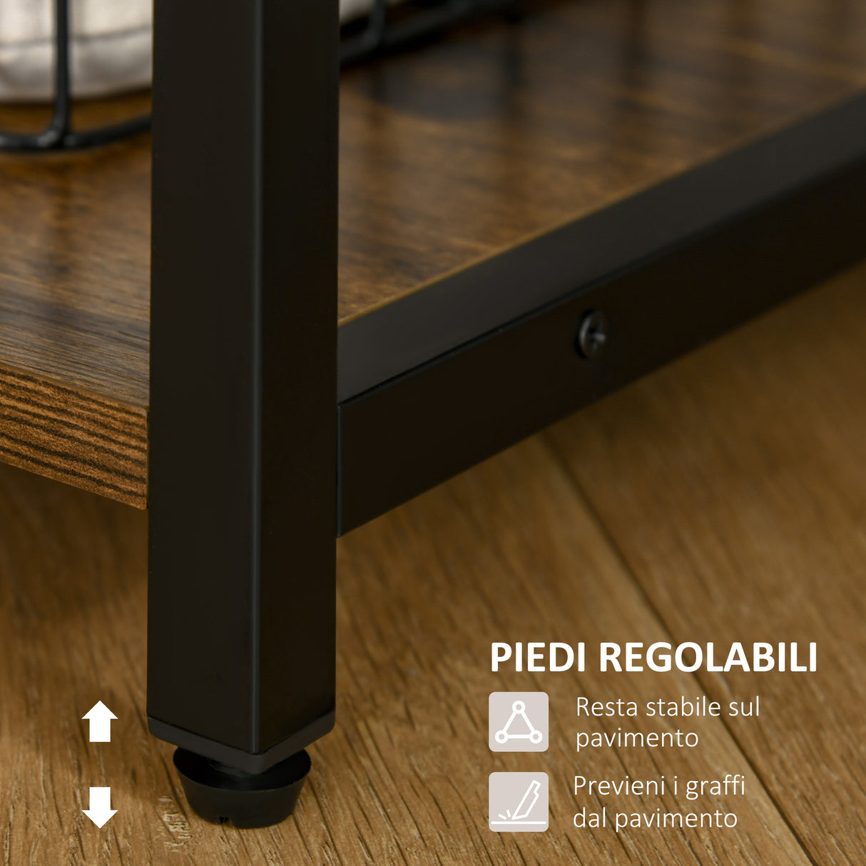 easycomfort easycomfort scrivania pc con scaffale e cassetti in legno truciolato e acciaio 140x50x110cm