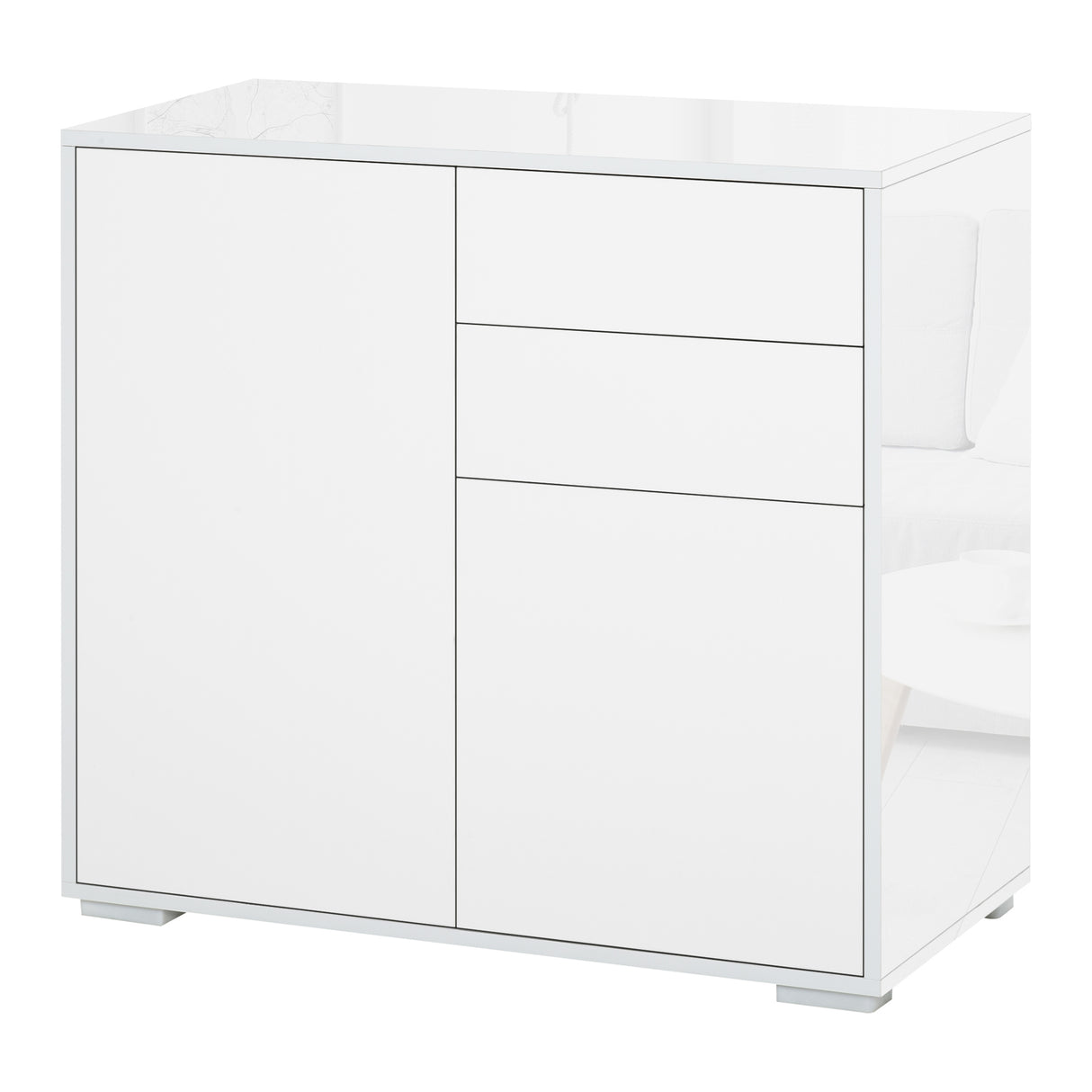 easycomfort easycomfort mobiletto armadietto multiuso 2 cassetti e 2 armadietti apertura a pressione mobile per soggiorno cucina ufficio