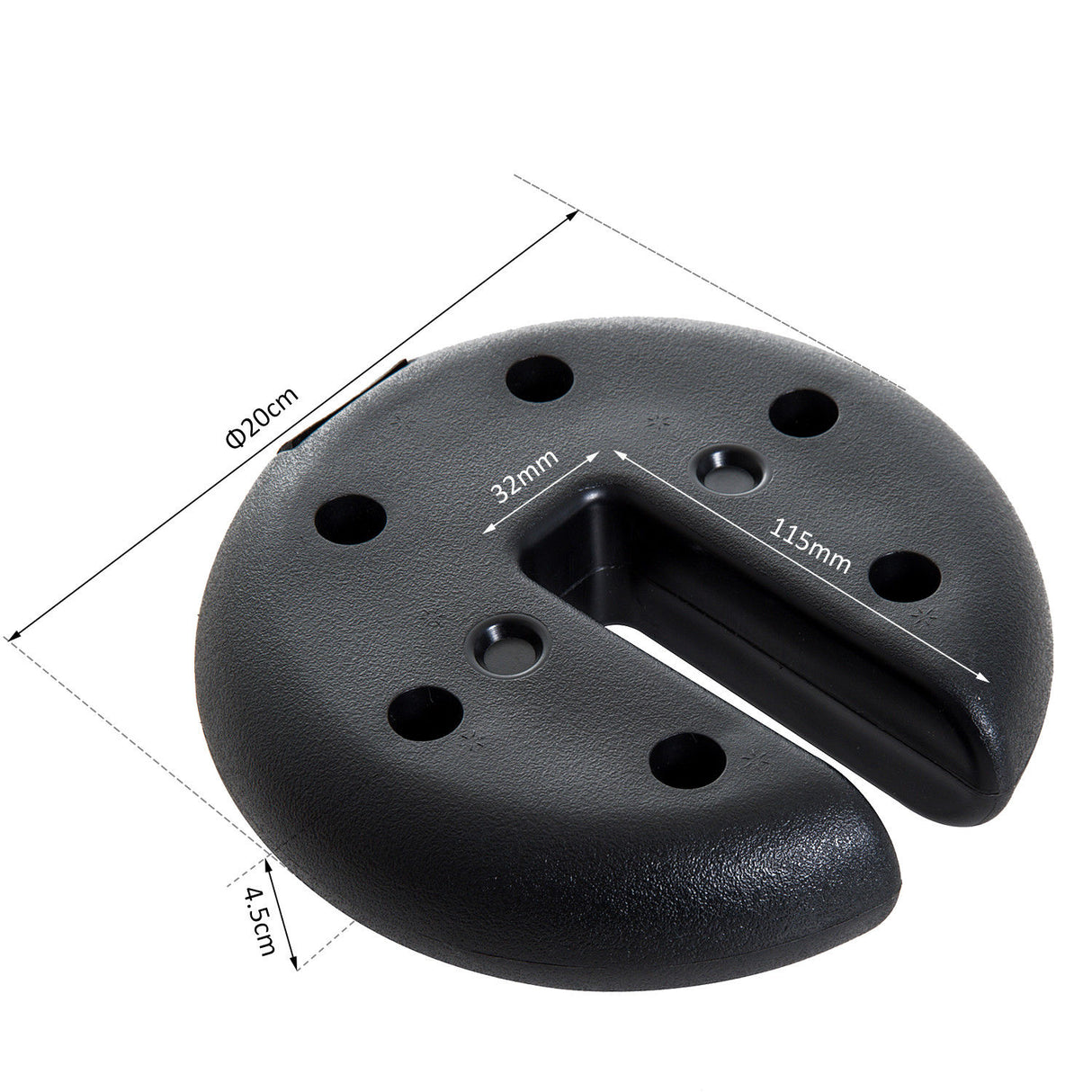 easycomfort easycomfort base per gazebo 4 pezzi riempito con cemento 2.3kg 20x4.5cm