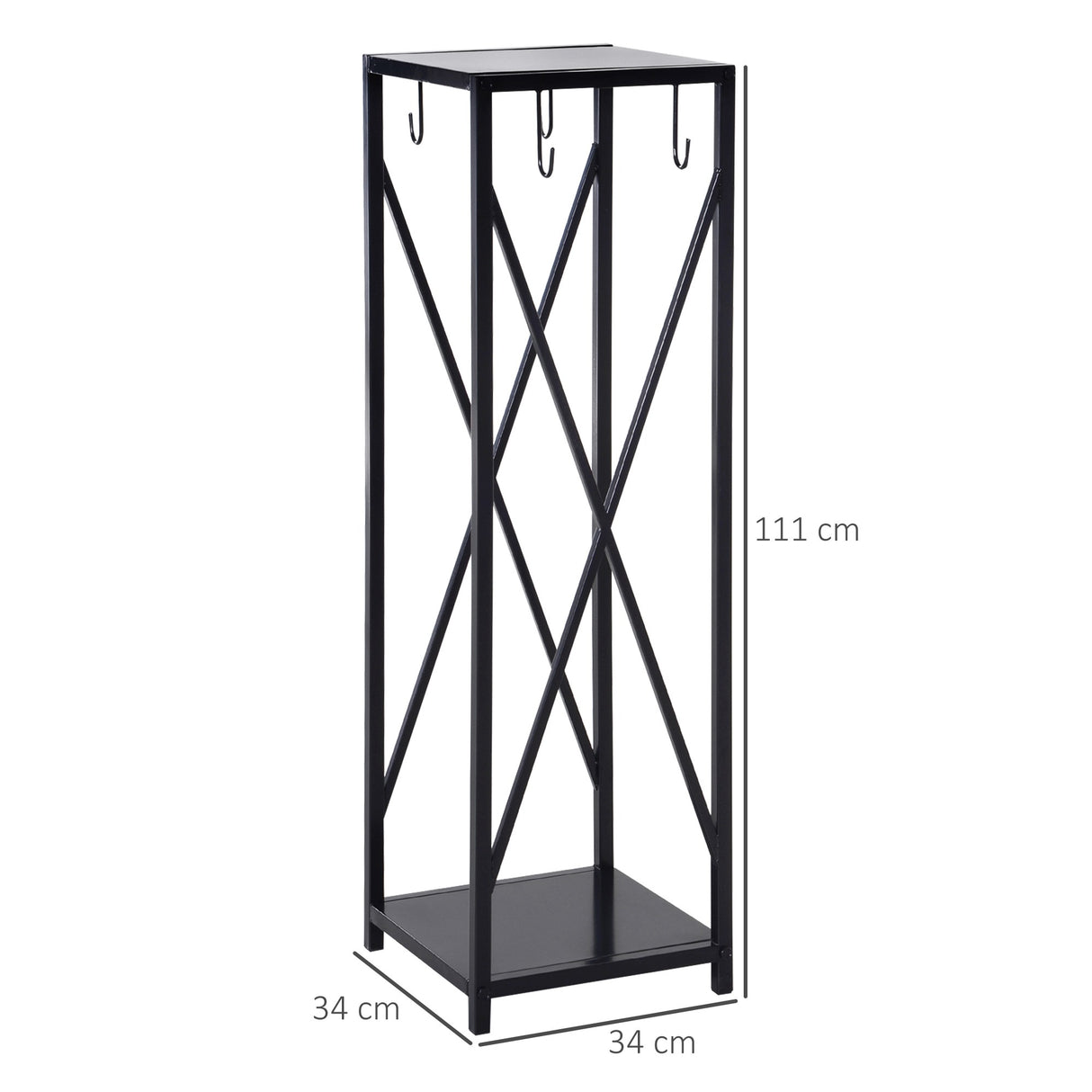 easycomfort portalegna da interno ed esterno salvaspazio in metallo con paletta scopino attizzatoio e pinza 34x34x111cm nero