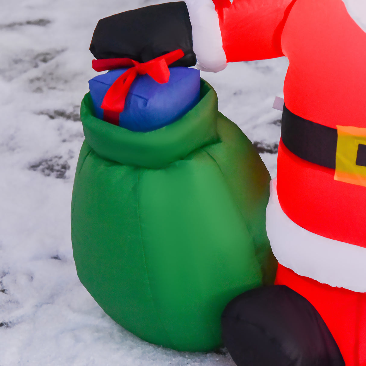 easycomfort easycomfort babbo natale gonfiabile luminoso a led in poliestere con ventilatore 70x45x120cm