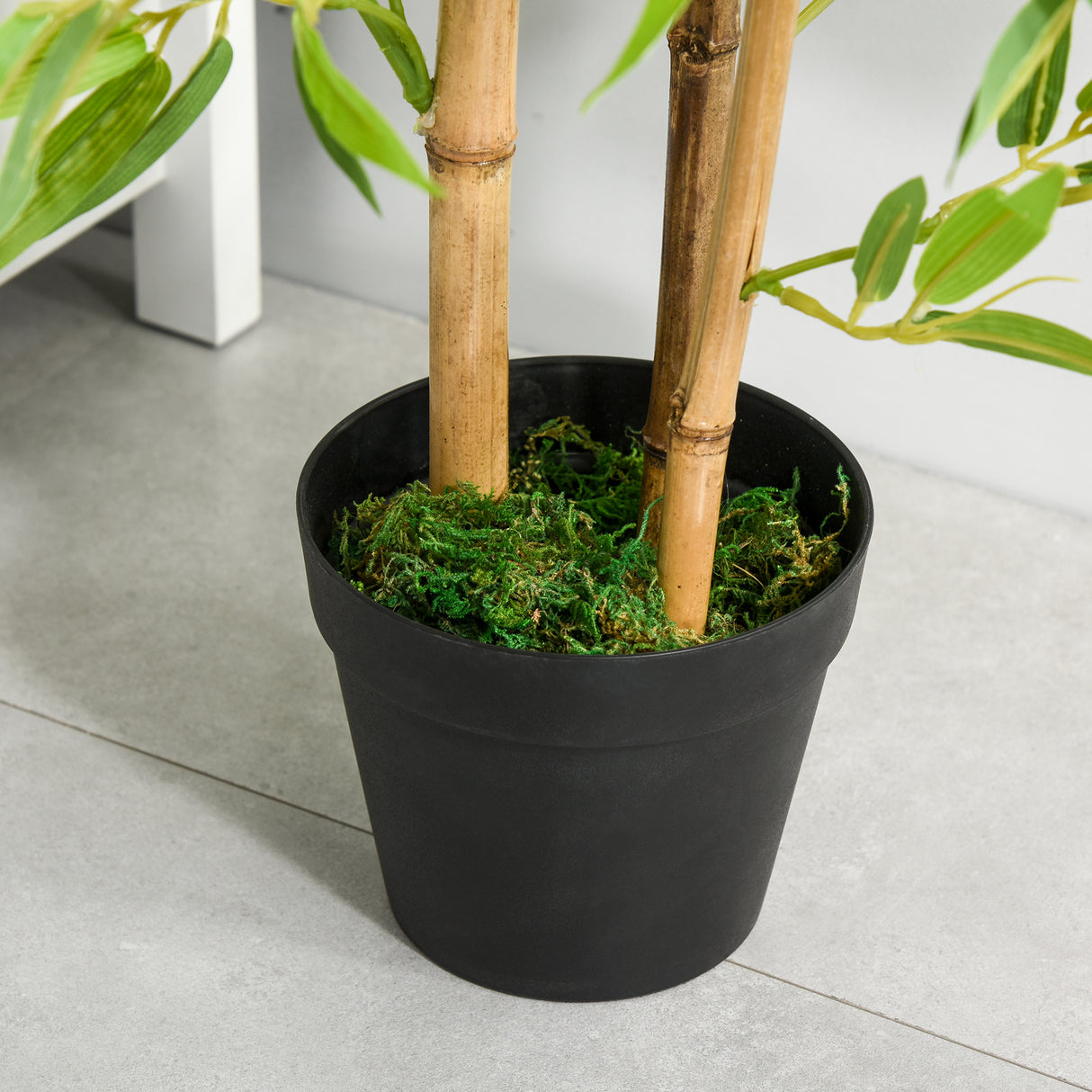 easycomfort set 2 piante di bambu artificiali in vaso da 120cm per interni ed esterni