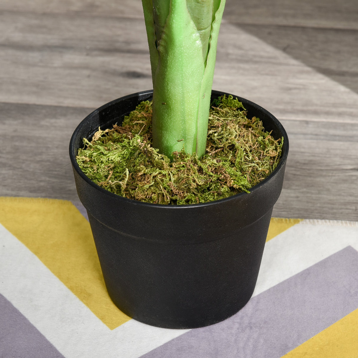 easycomfort easycomfort monstera artificiale 13 foglie e vaso alta 85cm per interno ed esterno