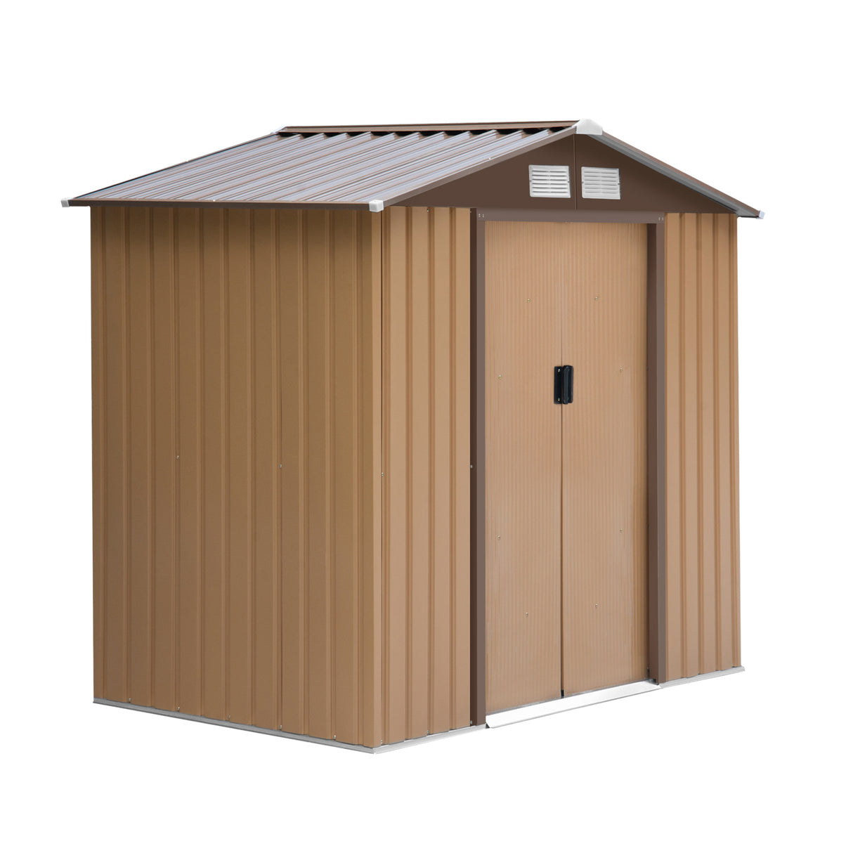 easycomfort cabina casetta da giardino porta utensili in lamiera di acciaio 213x127x185cm