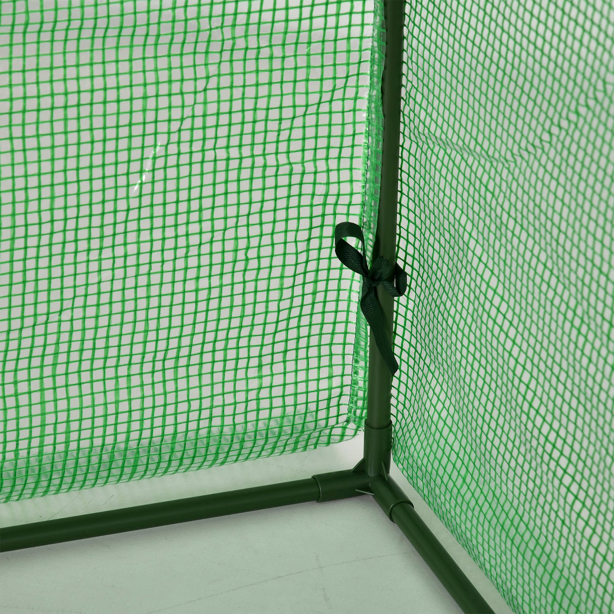 easycomfort easycomfort serra da giardino a tunnel in acciaio e plastica pp con porte avvolgibili 295x100x80 cm verde