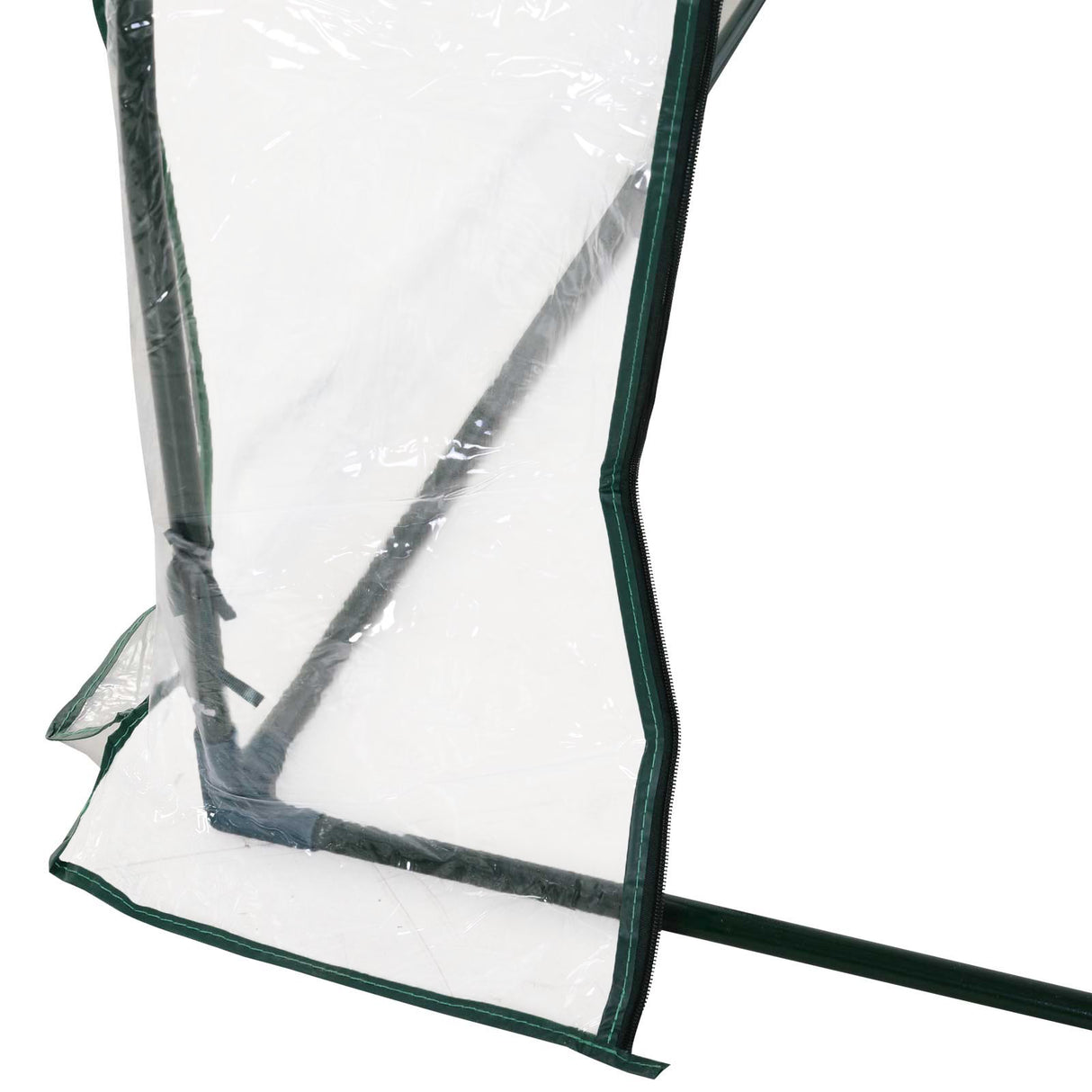 easycomfort oustunny serra da giardino con porte anteriori a cerniera in acciaio e pvc 250x100x80 cm