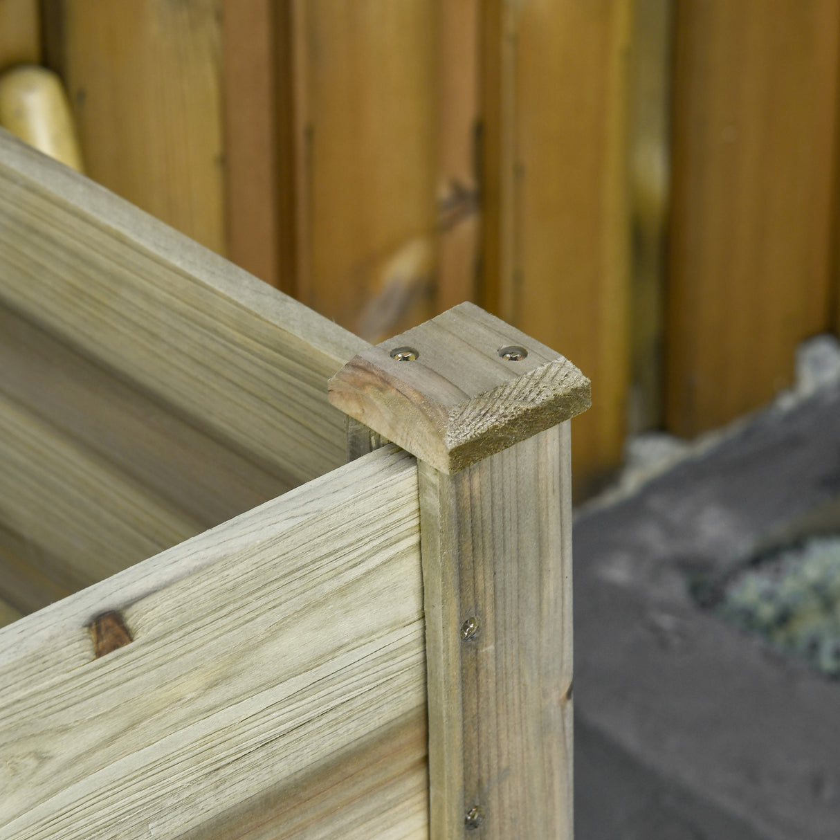 easycomfort fioriera rialzata in legno con gambe e ripiano inferiore per giardino e balcone 91x51x76cm 33183