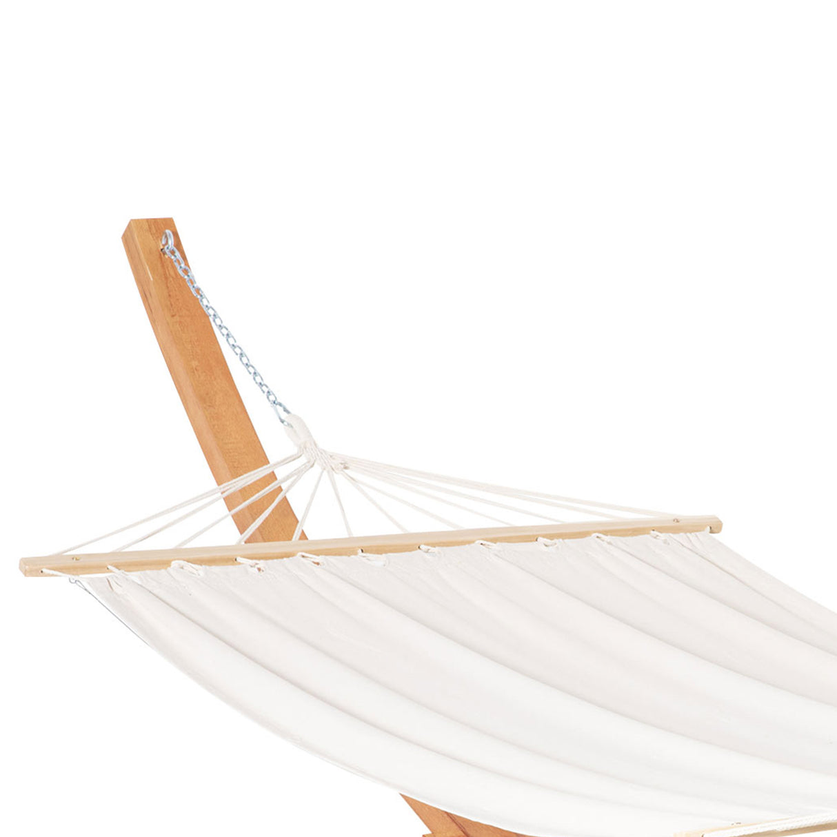 easycomfort amaca con supporto in legno di pino e cotone per giardino 392x120x102cm bianca peso 150kg