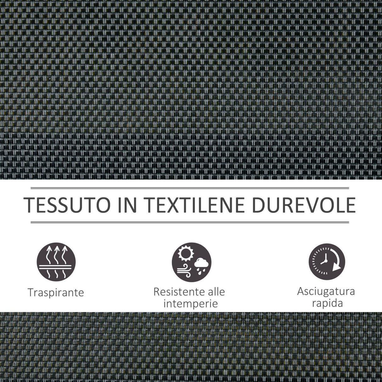 easycomfort easycomfort panchina a dondolo da giardino 3 posti in metallo e tessuto traspirante