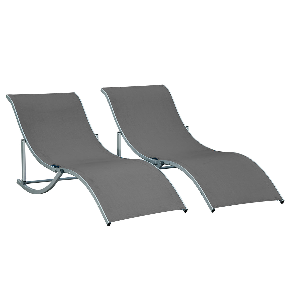 easycomfort set 2 sdraio da giardino pieghevoli lettino prendisole in alluminio e textilene 61x165x63cm
