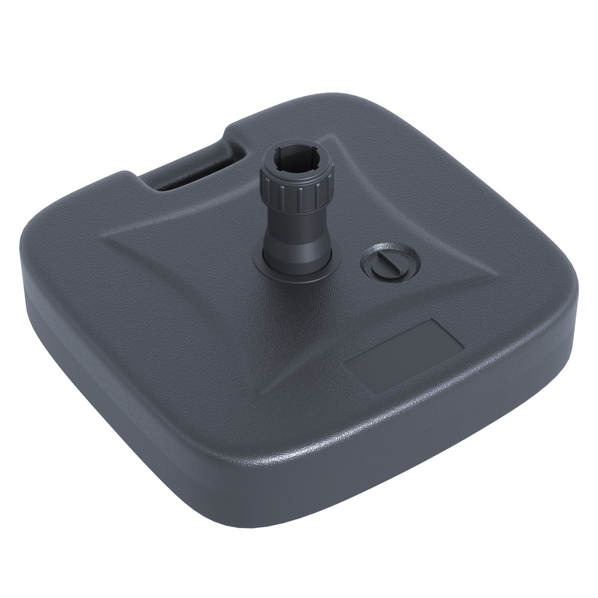 easycomfort easycomfort base per ombrellone riempibile con acqua e sabbia hdpe nero 46x45x26 cm
