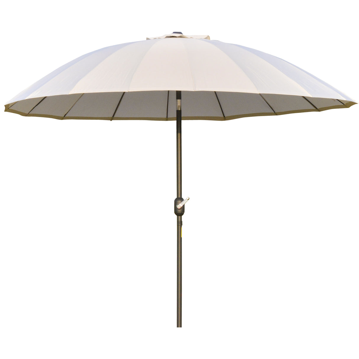easycomfort easycomfort ombrellone da giardino e terrazza 2 5x2 5m con manovella 18 stecche e testa inclinabile crema
